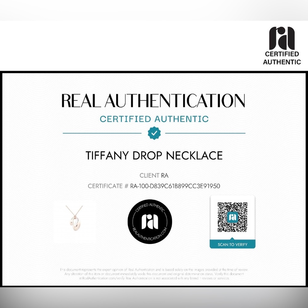 Tiffany & Co. .925 Silver Elsa Peretti Double Teardrop Necklace, PRICE FINAL - Picture 9 of 14